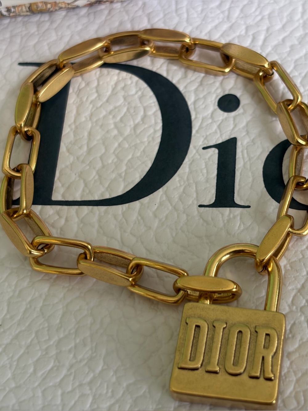 Dior Gold-tone Padlock  Charm bracelet - Picture 6 of 11